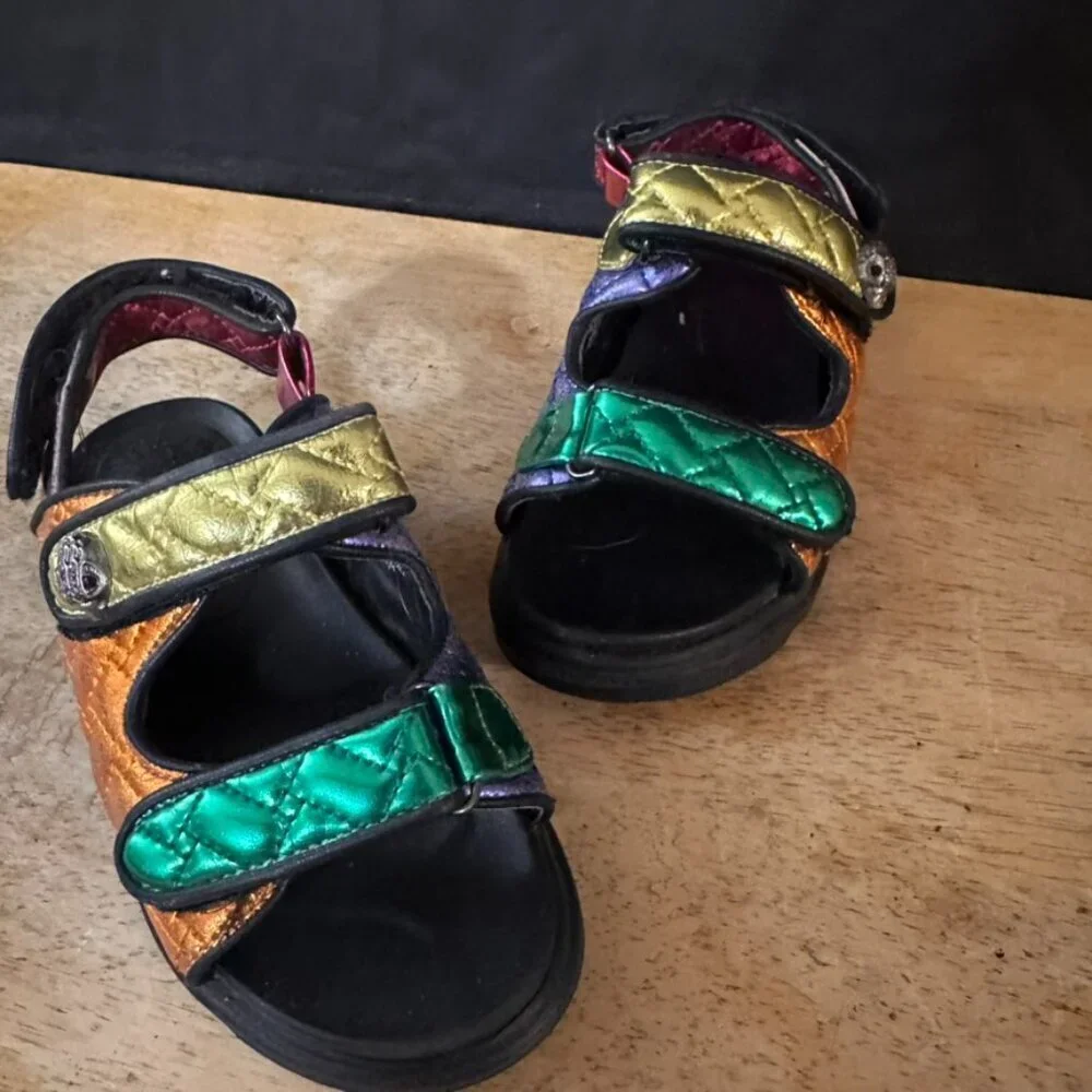 Kurt Geiger Girls Metallic sandals size 10 Us Multicolor Youth Girls